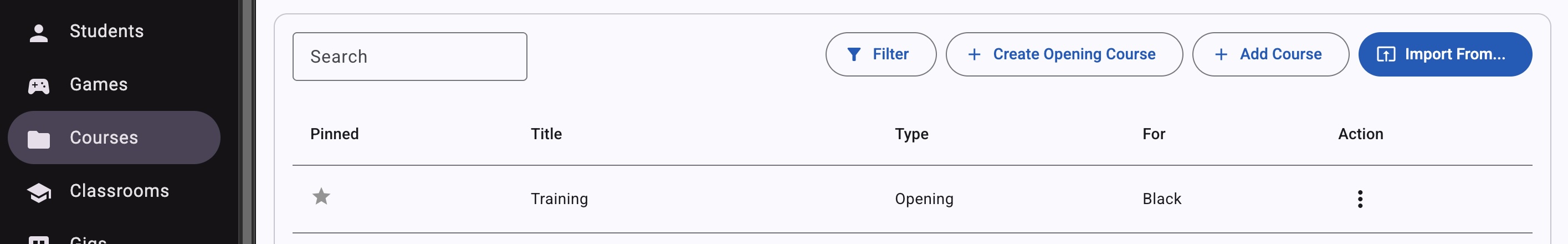 Go to the Training course